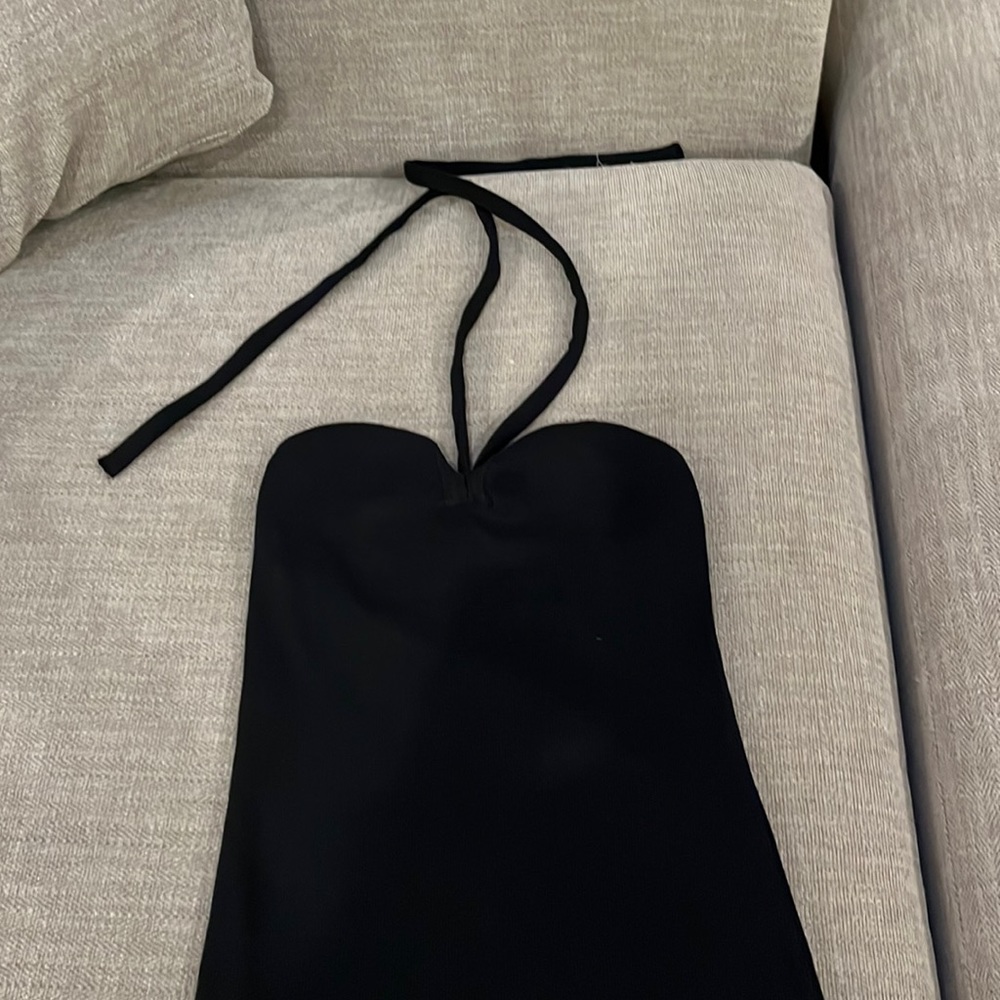 Zara black stretchy halter/tie dress.  Bodycon style.  NWT. Size S.